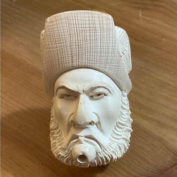 Meerschaum: O Mighty Lion and Sultan sepiolite vintage hand carved duo pipe set. - Picture 16 of 16